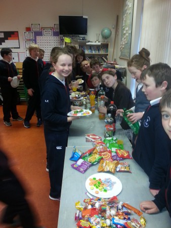 party food before the class disco!